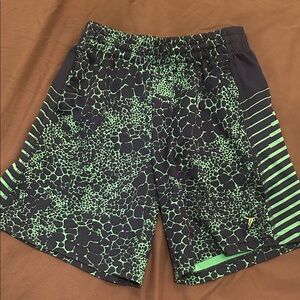 Old Navy Kids Black and Green Patterned Shorts